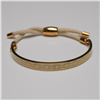 Image 1 : Halcyon Days Gold-Plated Cream Cord Bracelet