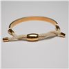 Image 2 : Halcyon Days Gold-Plated Cream Cord Bracelet