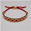 Image 1 : Halcyon Days Red and Gold Enamel Adjustable Bangle Bracelet