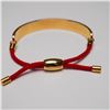 Image 2 : Halcyon Days Red and Gold Enamel Adjustable Bangle Bracelet