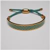 Image 1 : Halcyon Days Teal Enamel Bracelet, Gold-Plated Adjustable Bangle