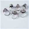 Image 3 : 6pc Sterling and Semi-Precious Stone Rings