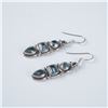Image 2 : Sterling Silver Dangle Earrings with Blue Stones
