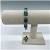 Image 1 : 2pc Sterling Silver Bracelet and Ring Set with Gemstones