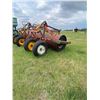 Image 5 : Land roller, shop built, approx. 13ft wide 42in. drums, hyd lift, in transport