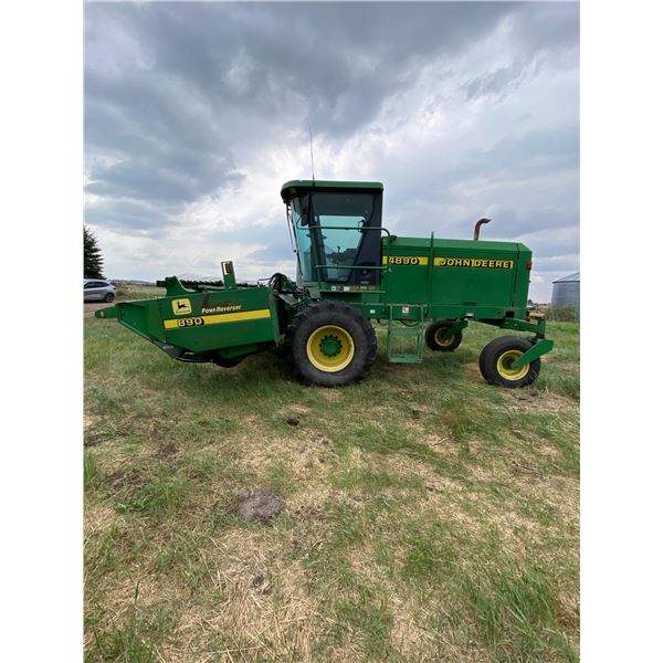 GROUP LOT 1997 John Deere 4890, showing 3339 hrs, CAHR SN. E04890X115230 c/w 16ft Model 890 hay Head