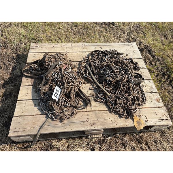 Tire chains for 18.4x38's