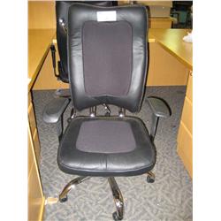 Black & Chrome Hi Back Executive Knee Tilter