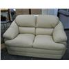 Image 1 : Cream Leather Loveseat