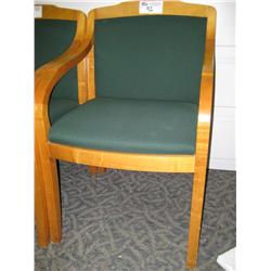 Cherry Framed Emerald Client Chair
