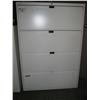 Image 1 : White 4 Drawer Lateral File Cabinet