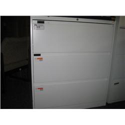 White 3 Drawer Lateral File Cabinet