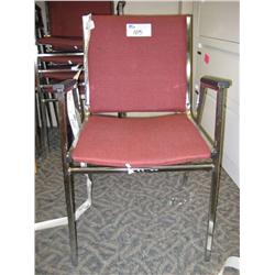 Burgandy Stacking Chair With Arms