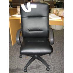 Black Leather Hi Back Executive Knee Tilter