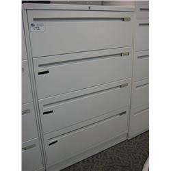 White 4  Drawer Lateral File Cabinet