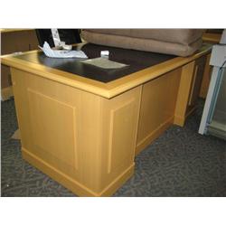 Ash Maple Double Pedestal Inlay