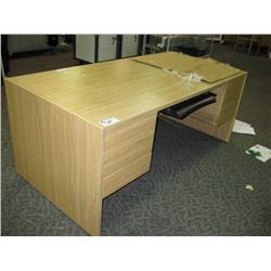 Oak 2 Piece Executive  Double Pedestal Desk And