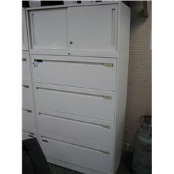 White 4 Drawer Lateral File Cabinet With