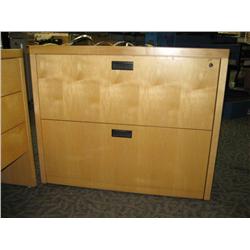 Ash Maple 2 Drawer Lateral File Cabinet