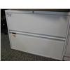 Image 1 : White Kimbal 2  Drawer Lateral File Cabinet