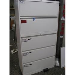 White 5 Drawer Lateral File Cabinet