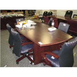 Mahogany 8 Ft Traditional Boardroom Table