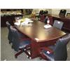 Image 1 : Mahogany 8 Ft Traditional Boardroom Table