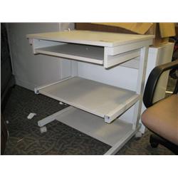 Grey Rolling Printer Stand
