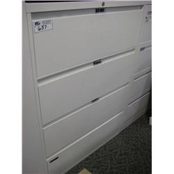 White 4 Drawer Lateral File Cabinet