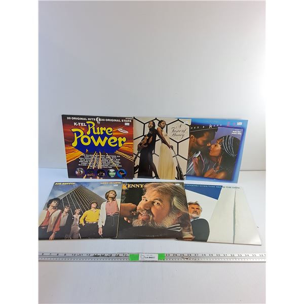 (6) Vinyl Records - Air Supply, Pure Power and Kenny Roger's