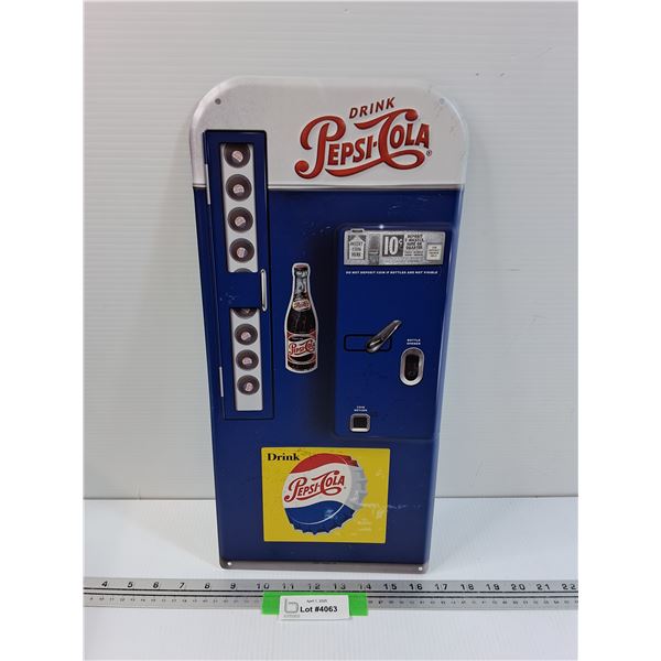 Pepsi-Cola Metal Sign - 8.5" x 18"