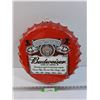 Image 1 : Budweiser Bottle Cap Metal Wall Decor - 16.5" Diameter