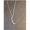 Image 3 : Stering Silver Blue Gem Pendant Necklace