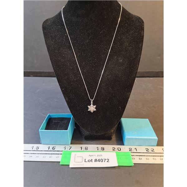 Sterling Silver Snowflake Pendant Necklace