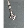 Image 4 : Sterling Silver Purple Pendant Necklace