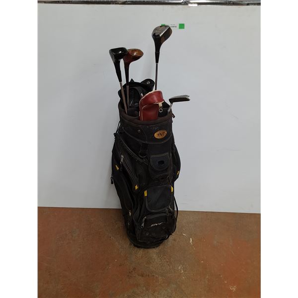 *TNT Gold Club Bag and Golf Clubs