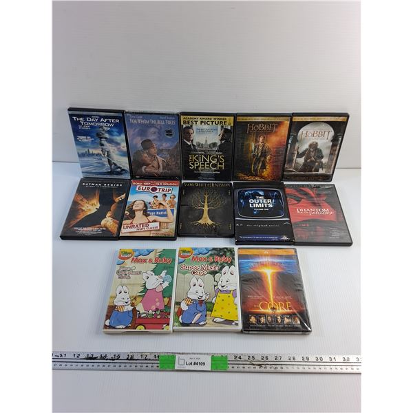 (13) DVD Movies - Max & Ruby, Hobbit and Eurotrip