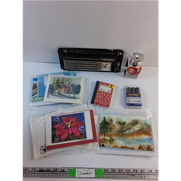 Smoothie Straws & Cleaning Brush Set, Salt & Pepper Mill, Disc Magnets, Painting Cards and Note Book