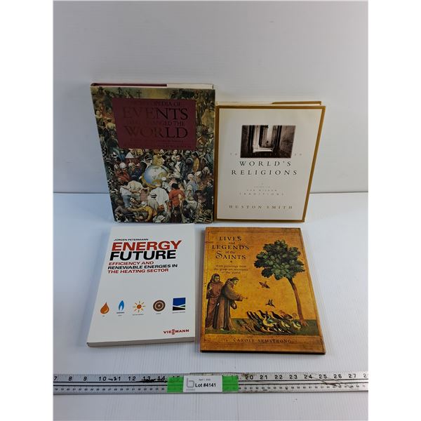 (4) Books - Encyclopedia of Events, Future Energy and Lives and Legends of the Saints