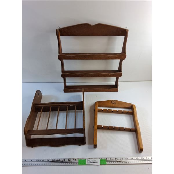 Wooden Spoon and Spice Racks