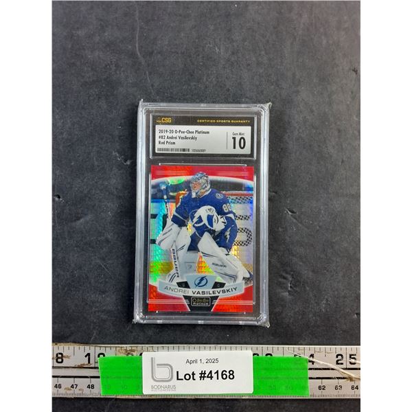 2019-20 O Pee Chee Platinum #82 Andrei Vasilevskiy Trading Hockey Card - Cannot Authenticate