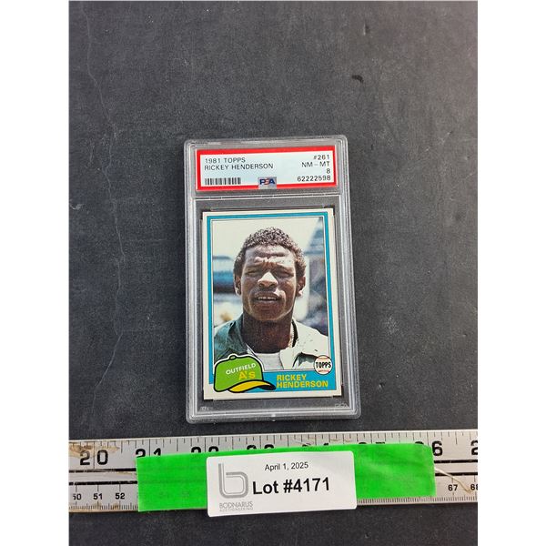 1981 Topps Rickey Henderson Trading Card - Cannot Authenticate