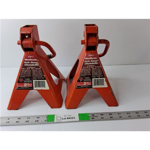 (2) Motomaster Axel Stands