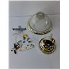 Image 2 : (2) Ceiling/Wall Glass Light Fixtures