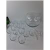 Image 2 : Punch Bowl, (15) Glasses & Plastic Serving Spoon
