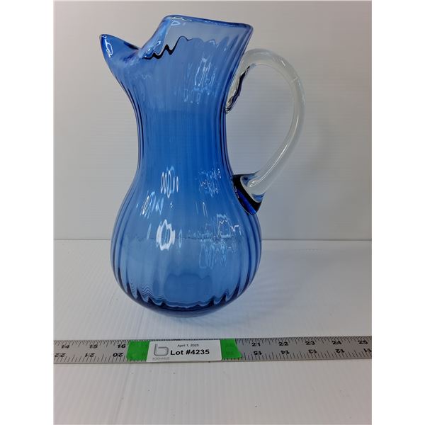 Murano Blue Glass Pitcher