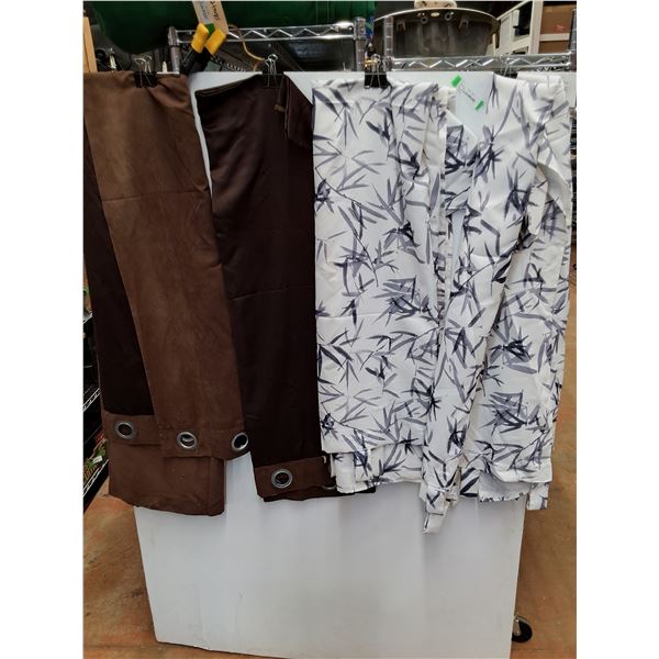 Assorted Shower Curtains (fabric) and One Vinyl 70x72" Liner