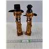 Image 1 : (2) Wooden Totem Type Poles Japanese Theme