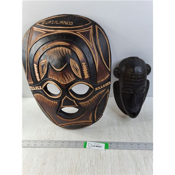 (2) Wooden Carved Masks
