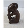 Image 5 : Wooden Sculptures, Bird and Small Stone Carved Person